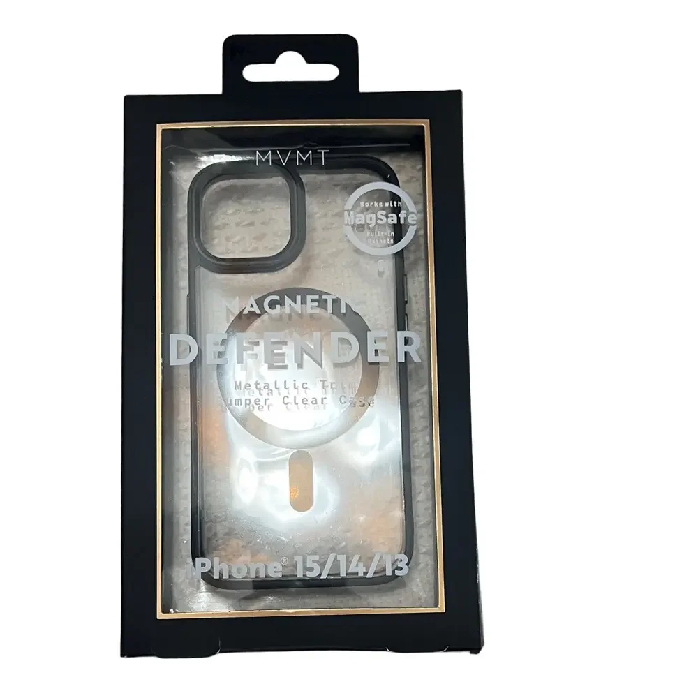 MVMT NEW Magnetic Defender Case for iPhone - 15/14/13 Black and clear. In box